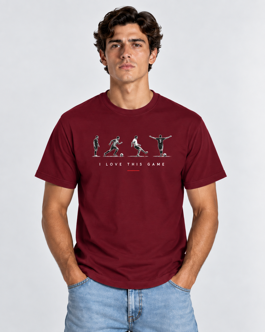 ChatGPT Image 15_09_2026, 09_56_57 (5) T-Shirt “I Love This Game — Do Primeiro Toque ao Golo” - Image 1