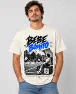 Azul — T-Shirt “Bebe Bonito — Amizade, Cerveja, Sempre”