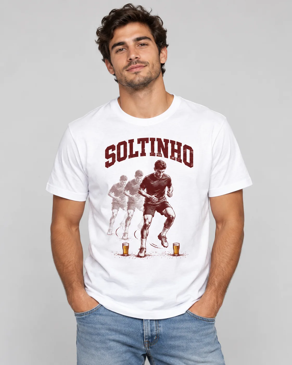 Grená — T-Shirt “Soltinho” 1 Grená — T-Shirt “Soltinho” - Image 1