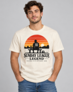 T-Shirt “Sunday League Legend — Pôr do Sol”