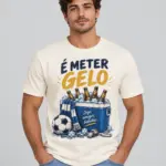 T-Shirt “É Meter Gelo — Jogo, Amigos, Bebidas”