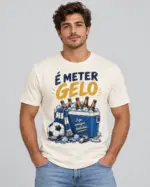 T-Shirt “É Meter Gelo — Jogo, Amigos, Bebidas”