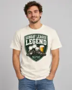 T-Shirt “Sunday League Legend — Bad Touches, Great Times”