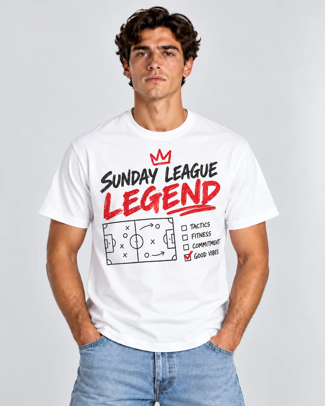 T-Shirt “Sunday League Legend — Plano Tático” 1 T-Shirt “Sunday League Legend — Plano Tático” - Image 1
