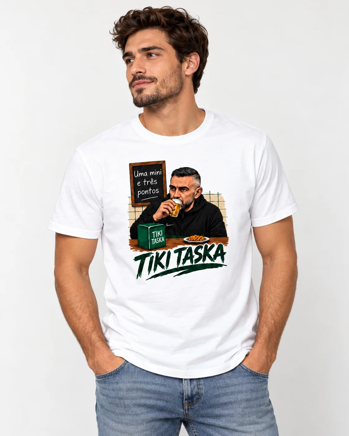 T-Shirt “Tiki Taska — Aqui Também Se Joga” 1 T-Shirt “Tiki Taska — Aqui Também Se Joga” - Image 1