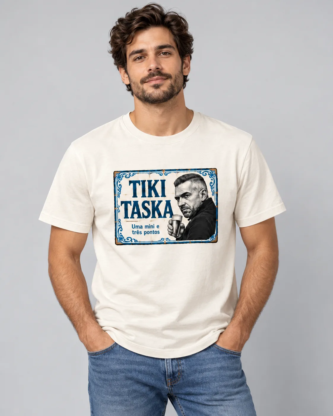 T-Shirt “Tiki Taska — Azulejo” 1 T-Shirt “Tiki Taska — Azulejo” - Image 1